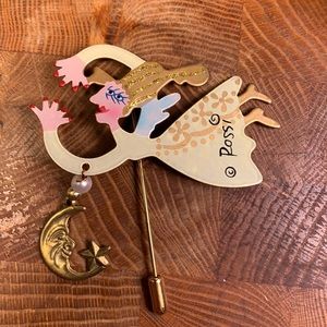Karen Rossi angel over the moon pin